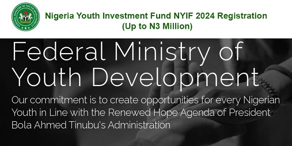 Nigeria Youth Investment Fund NYIF 2024 Registration (Up to N3 Million)